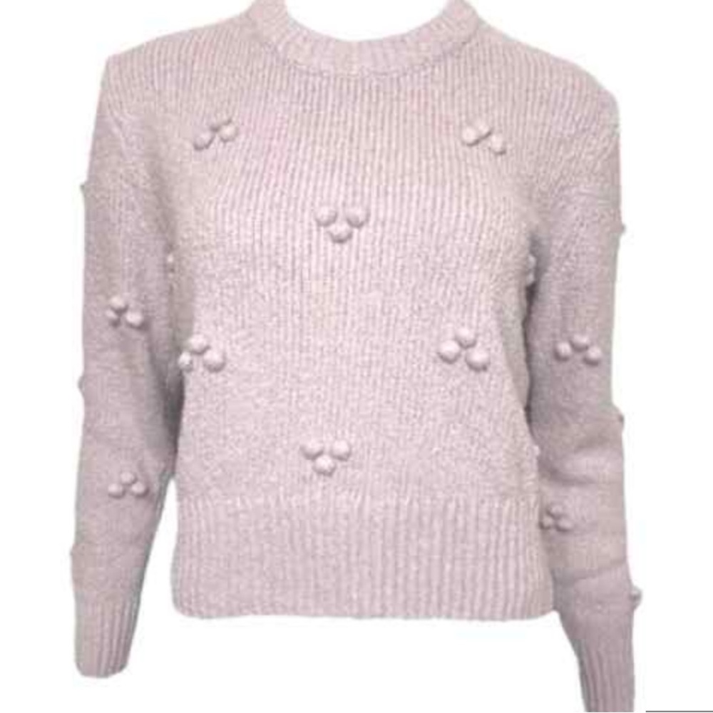 Madewell Dotted Bobble Pullover Sweater / Lavender / Size small